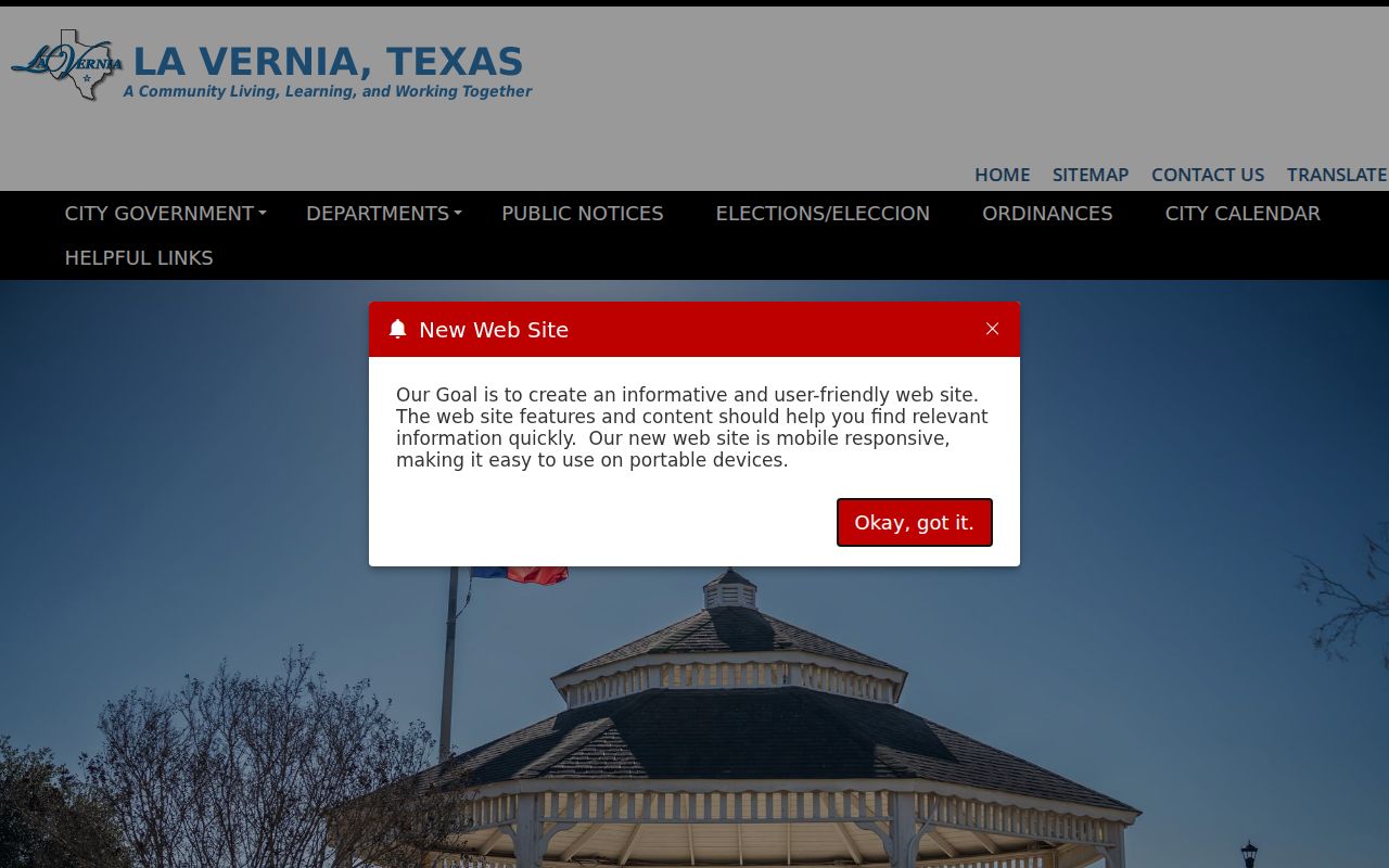 La Vernia's official September 2026 warrant-fee waiver notice